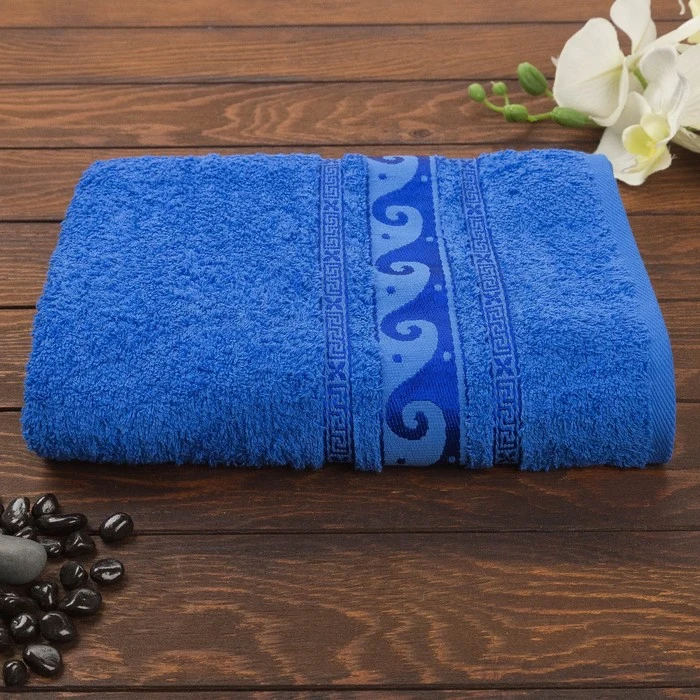 Полотенце махровое Elegance 50х90 см синий | Дом и сад