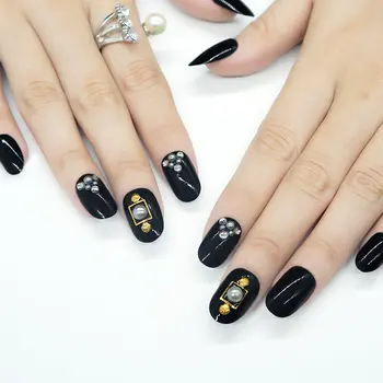 

Red Diamond Set round-Toe Manicure Patch Fake Nails Finished Product Prosthetic Hand Nail Bride