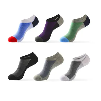 

1 pairs Plus size Men's sock slippers cotton Non-slip Silicone Invisible No show Boat Socks Summer autumn Fashion Male EU43-48