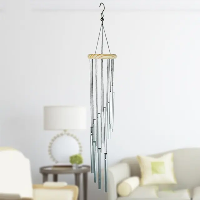  New Nordic Classic Handmade 12 Tubes Solid Wood Wind Chimes Outdoor Garden Patio Wall Hanging Wind Bells Home Decoration Gift 4