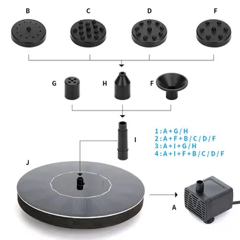 

Battery Enhanced Solar Fountain Pump Backup Solar Panel Kit Strong Pressure High Water Flower Solar Fountain Pump Drop Shipper