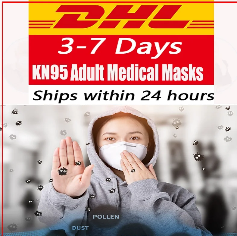 

DHL Shipping Disposable N95 mask Anti Dust Face Mouth Masks 95% Filter Anti Influenza Breathing Safety Masks Masque FFP2 FFP3