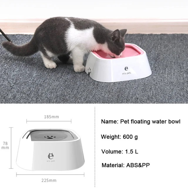 Pet Dog Cat Bowl Floating Bowl Water Drinker Not Wet Mouth Splash Water Cat Bowl Not Sprinkler Water Dispenser Portable Dog Bowl 5