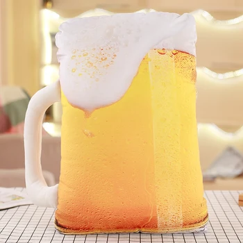 

3D Real life Food Shape Plush Pillow Creative Cake Coffee Beer Plush Toys Stuffed Sofa Cushion Home Decor Funny Gifts for Kids