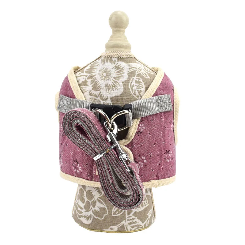 

2020 NEW Cute Nylon Small Dog Leash Cat Pet Harness Chihuahua Pet Dog Vest Chest Strap Leads Puppy dog Supplies Accessories S-XL