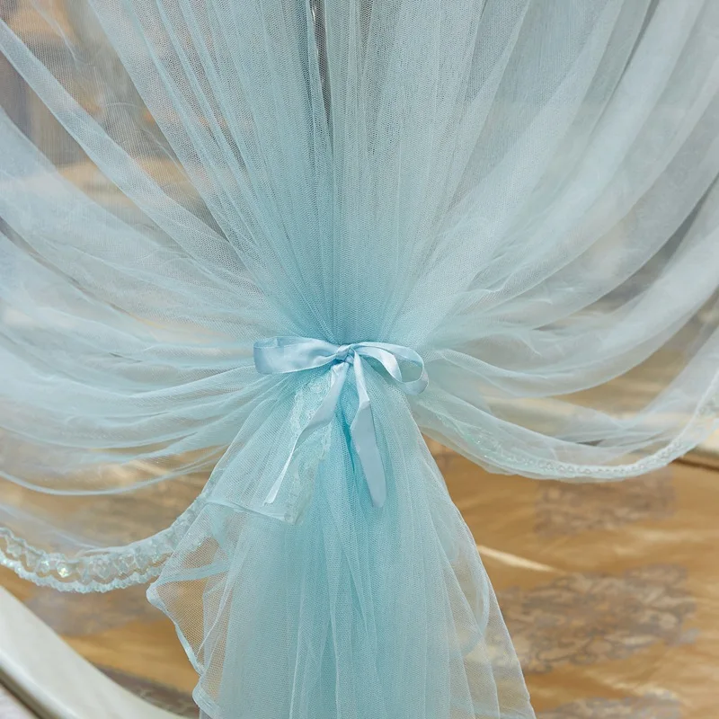 Summer New Three-Doors Quadrate Palace Mosquito Nets Stainless steel landing Bracket Thicken Quality Free shipping