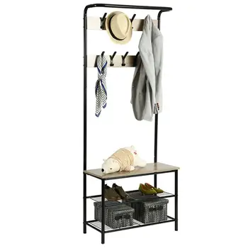 

Metal Display Stand with Protective Paint for Home Storage Simple Coat Rack