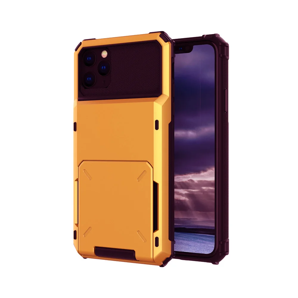 Orange Для iPhone 11 11Pro MAX Чехол кошелек ID Слот кредитный держатель для карт чехол для iPhone 11 Pro MAX чехол для iPhone Fundas - Цвет: Orange