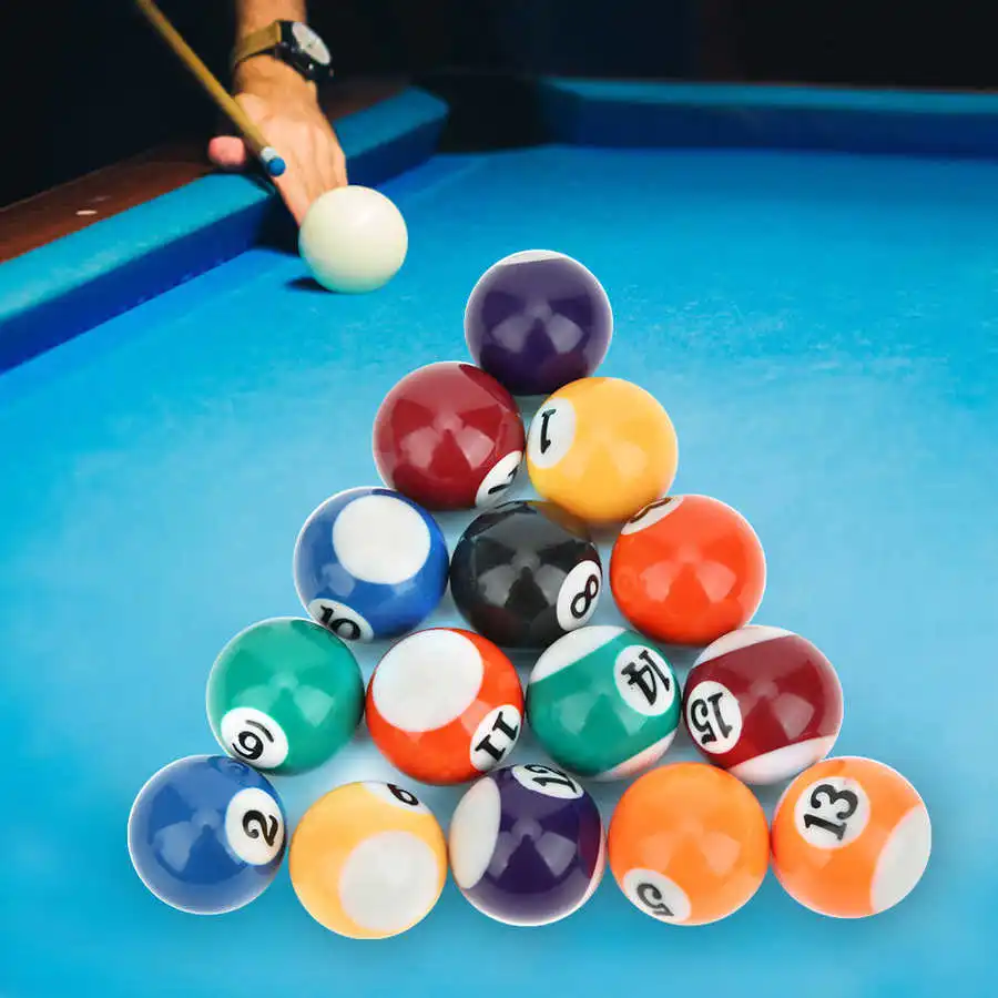 16PCS Billiard Ball 32MM Mini Billiard Ball Eco-friendly Resin Children Toy Mini Pool Table Accesssory