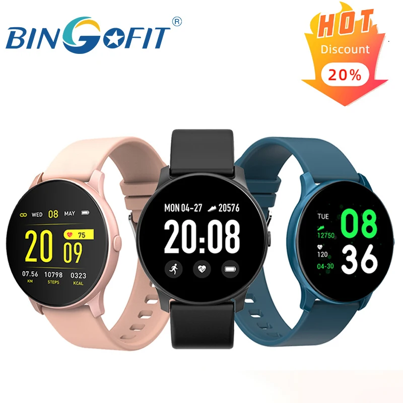 

BingoFit Original KW19Pro Smart Watch 1.3'' Full Touch Screen Blood Oxygen Pressure Monitor Men Sport Tracker Smartwatch For IOS