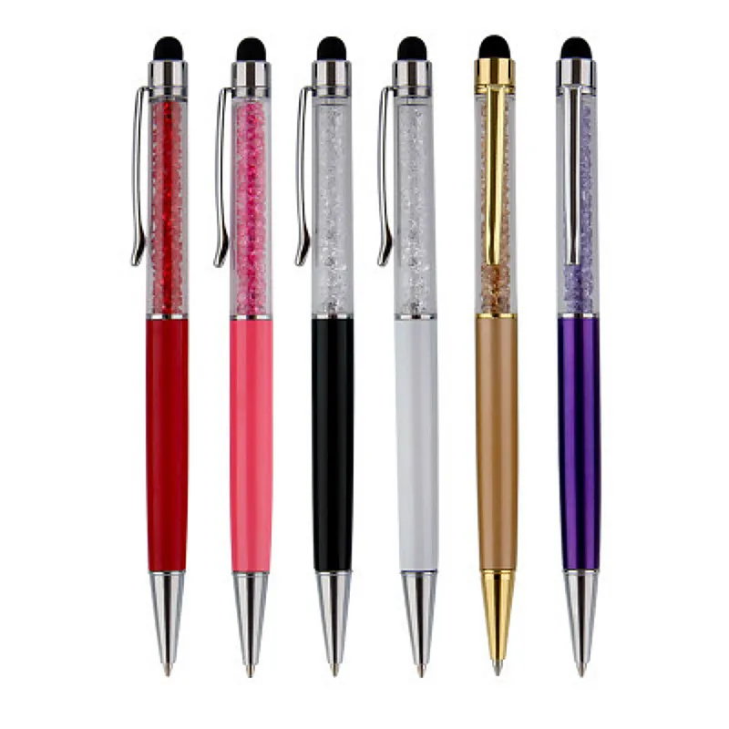 

1piece Color Crystal Ballpoint Pen Fashion Creative Stylus Touch Pen Writing Stationery Office School Pen Ballpen Ink Black