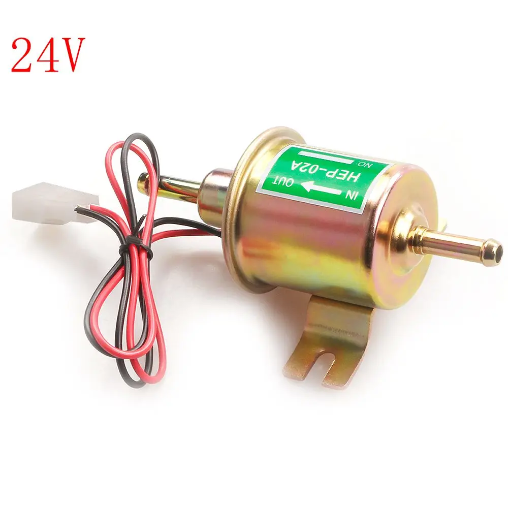 ตัวเลือกสินค้า ปั๊มน้ำมันเชื้อเพลิงไฟฟ้าอเนกประสงค์ HEP-02A 12V 24V แรงดันต่ำ แบบยึดด้วยสลักเกลียว สำหรับรถยนต์ รถจักรยานยนต์ ATV ใช้ได้กับน้ำมันดีเซลและเบนซิน