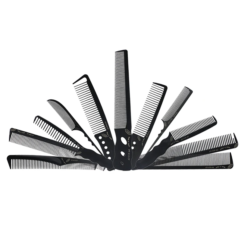 

11 Styles Professional Salon Hairdressing Comb Hairdresser Haircut Comb Plastic Material Trimming Comb Styling Hairdressing Tool