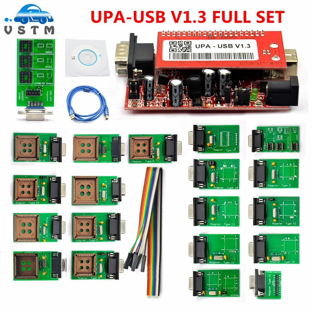 OBD2 Scanner obd2 scanner obd2 connector obd2 extension cable obd2 cable obd car detector usb programmer UPA-USB Programmer With Full Adaptors V1.3 ECU Chip Tunning OBD2 Diagnostic Tool