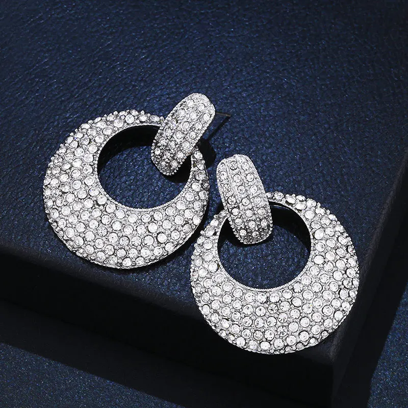 2019 Rushed Sexually simple zircon earrings Diy Crystals from Swarovskis Earrings Jewelry Consignment Solid Charm For Woman | Украшения и