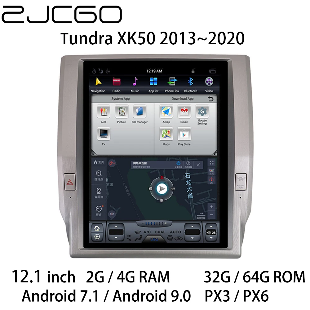 

Car Multimedia Player Stereo GPS DVD Radio Navigation Android Screen Monitor for Toyota Tundra XK50 2013~2020