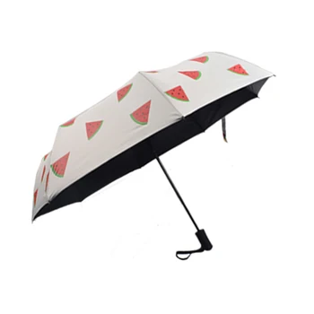 

Portable Folding UV Umbrella Cartoon Fruit Printed Sunny Rainy Automatic Umbrella for Women Girls Summer Travel HG99