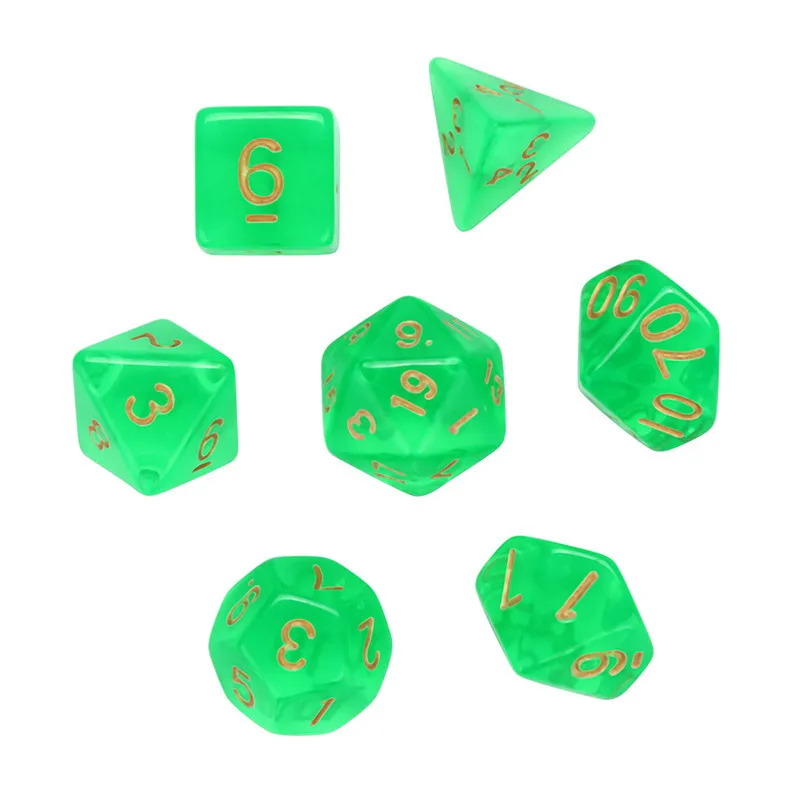 7Pcs game dnd dice sets polyhedron D20 acrylic dice entertainment happy freaky dice dados poliedricos dados de rpg 30A20 (3)