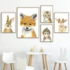 Elephant Zebra Fox Rabbit Bear Owl Giraffe Wall Art Canvas Painting Nordic Posters And Prints Wall Pictures Baby Kids Room Decor ► Photo 3/6