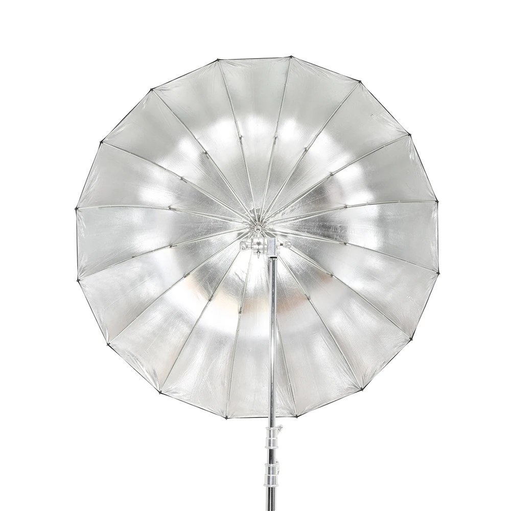 Godox UB-130S 51 인치 130cm 포물선 검정색 반사 우산 스튜디오 라이트 우산, 블랙 실버 디퓨저 커버 천 포함