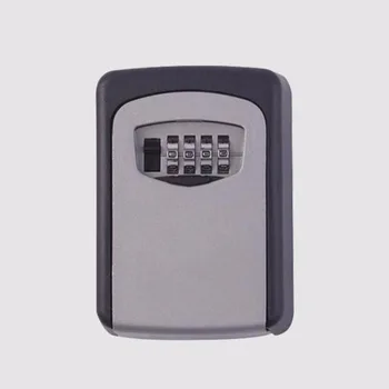 

4 Digit Combination Password Keys Box Key Storage Organizer Box Wall Mounted Home Security Code Lock Alloy Key Box