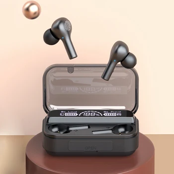 

Mini Headphone Sport Headset with Charging Box Bluetooth In-ear Headphones with Digital Display Charging Case TWS Earbuds