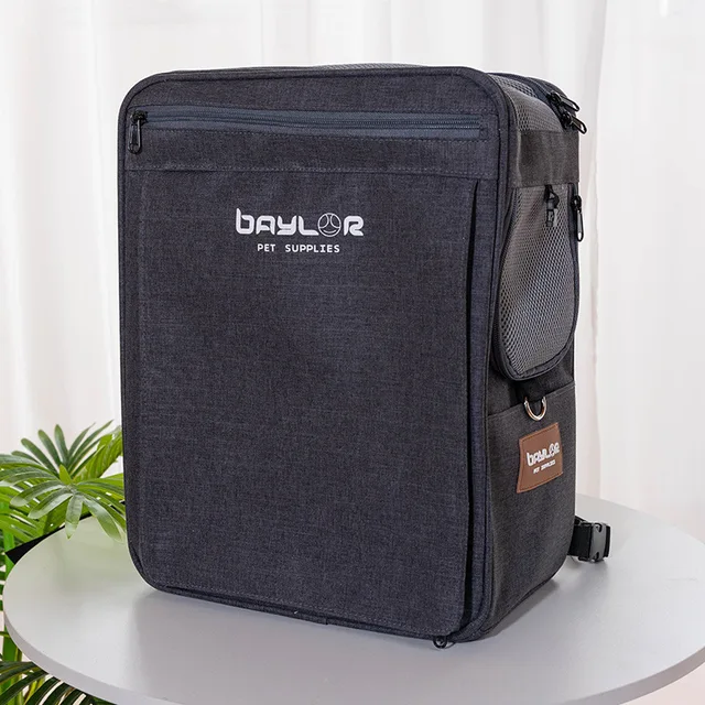 Pet Cat Carrier Backpack Travel Cats Bagpack Small Dogs Carrying Bag for Kitten Puppy Space Handbag Portable Products Black