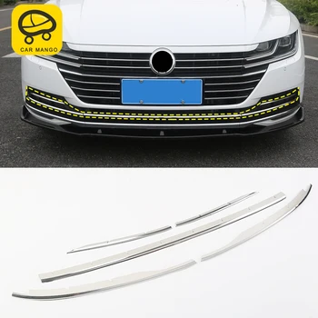

CARMANGO For VW Volkswagen Arteon 2019 Car Styling Front Grills Decoration Chrome Cover Trim Frame Sticker Exterior Accessories