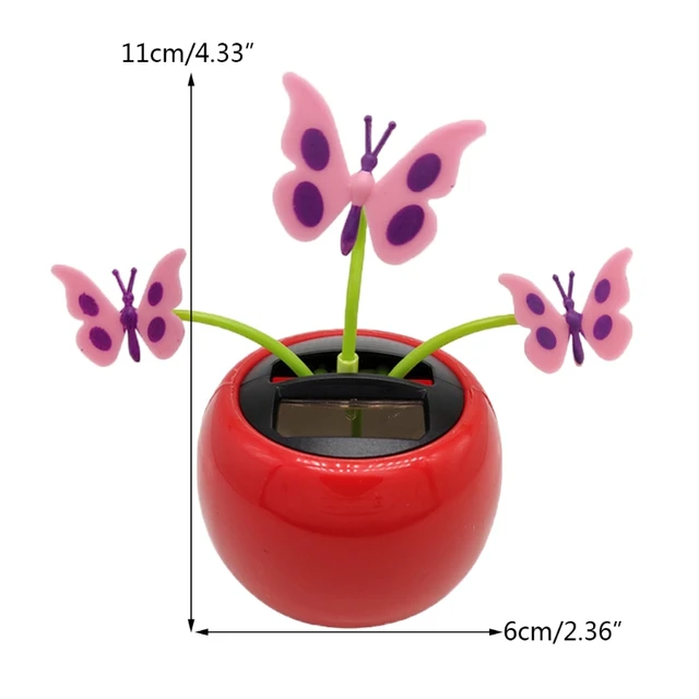 Decoration Gift Solar Powered Dancing Flower Dancer Toy Car Decoration for Car Dashboard Office Desk Ornaments 3