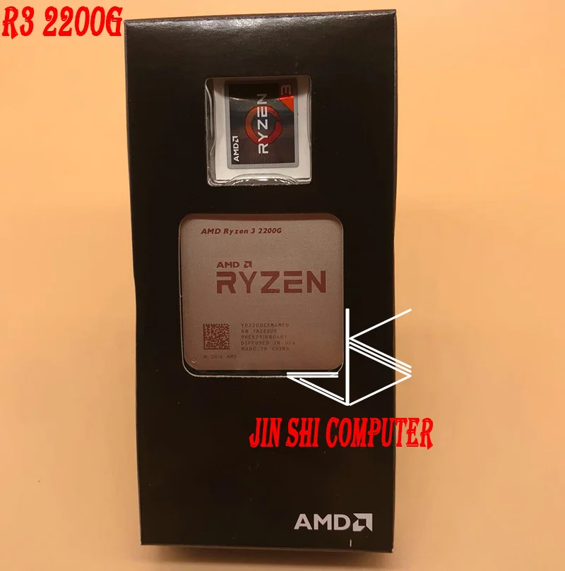 Четырехъядерный процессор AMD Ryzen 3 2200G R3 2200 5 ГГц 65 Вт разъем AM4 новый без