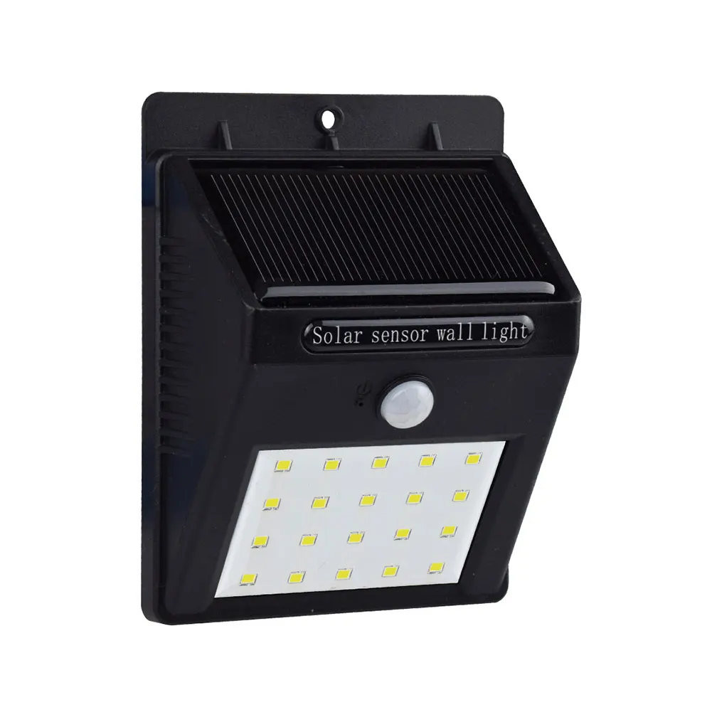 White Solar Power LED Light 3.7V/800mAh Motion Security Sensor Outdoor Lighting SMD 2835 Lamp PIR Yard Path Wall Waterproof