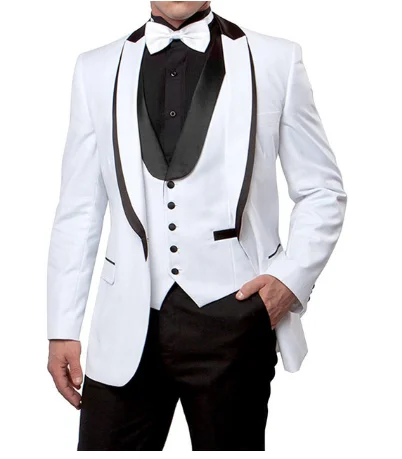 Bridalaffair черный формальный мужской костюм Slim Fit мужские s костюмы индивидуальный пошив смокинг для жениха блейзер для свадьбы Выпускной пиджак брюки с жилетом 3 шт