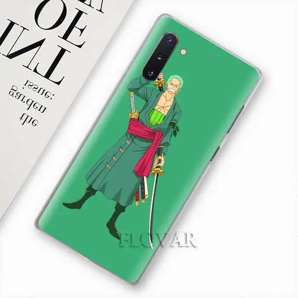 One piece Roronoa Zoro чехлы для телефонов samsung Galaxy Note 10 S10 Plus 5G S10e A30 A40 A50 A60 A70 M40 жесткий чехол - Color: 005