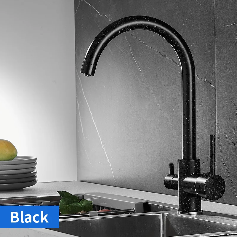 granite kitchen sink Filter Kitchen Faucets Deck Mounted Mixer Tap 360 Rotation with Water Purification Features Mixer Tap Crane For Kitchen best kitchen sinks Kitchen Fixtures