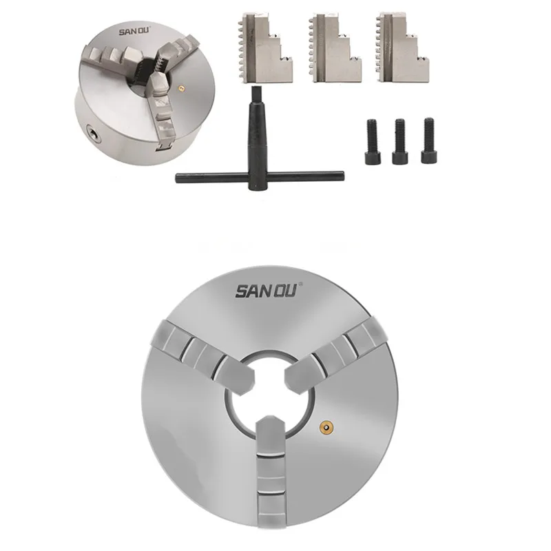 K11-125 3 кулачковый токарный патрон 125 мм Самоцентрирующийся закаленный Реверсивный инструмент для сверлильного фрезерного станка SANOU