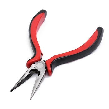

1pcs 13cm Flat Nose Concave Red Long Nose Pliers Wire Cable Cutters Pince Plate Pour Bijoux for Jewelry Making Hand Tools