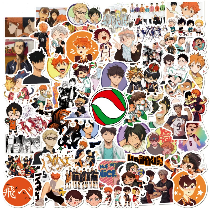 

10/30/50/100pcs Anime Haikyuu!! Waterproof Graffiti Stickers Aesthetic Laptop Guitar Phone Motorcycle Car Toy Sticker for Kids