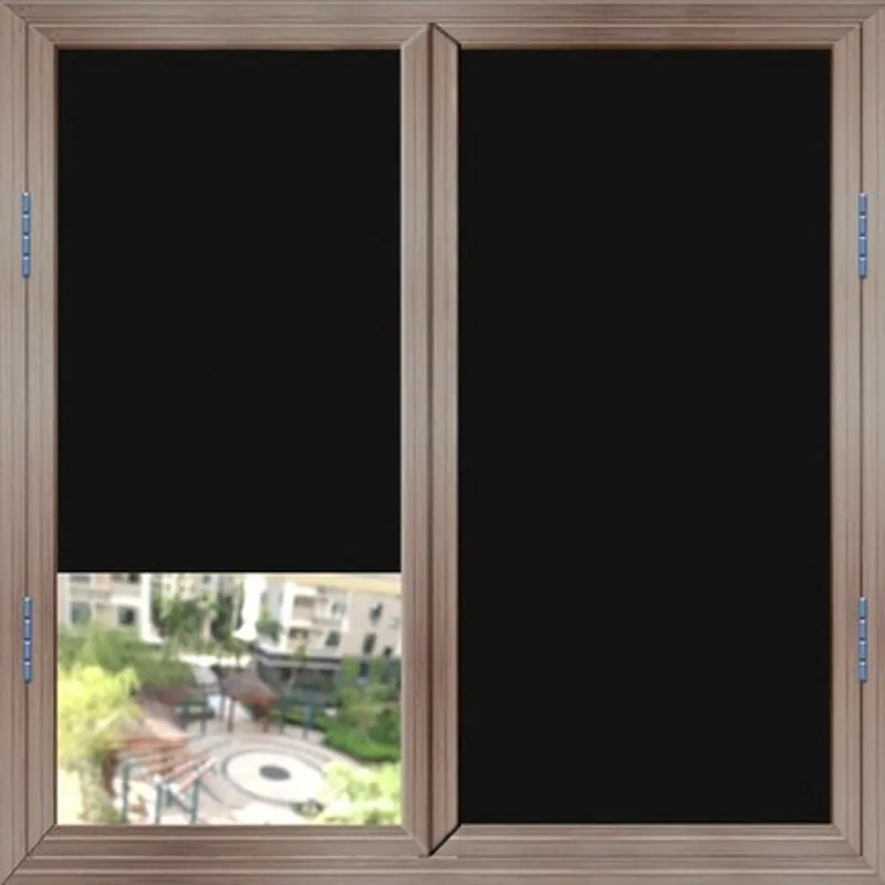 

LUCKYYJ Removable 100% Light Blocking Static Total Blackout Window Film Stickers protection Privacy Anti-UV Black Window Sticker