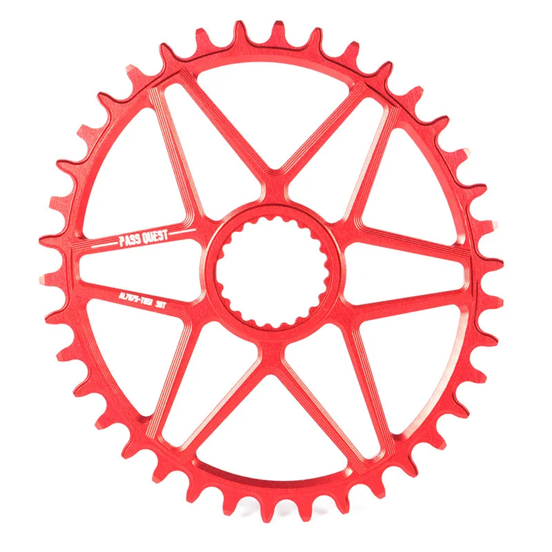red 38T Pass Quest сеть MTB кольцо подходит для M7100 M7130 M8100 M9100 12 Скорость Овальный горный велосипед звездочка цепной передачи 30/32/34/36/38/40T - Цвет: red 38T