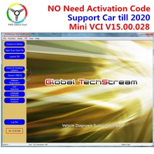 Mini vci v14.20.019 para toyota tis techstream v15.00.028 MINI-VCI suporte de software 2020 mini vci v15