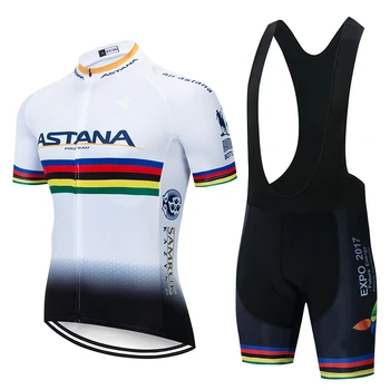 

2020 ASTANA Pro Bicycle Team Short Sleeve Maillot Ciclismo Men's Cycling Jersey Kits Summer breathable Cycling Clothing Sets