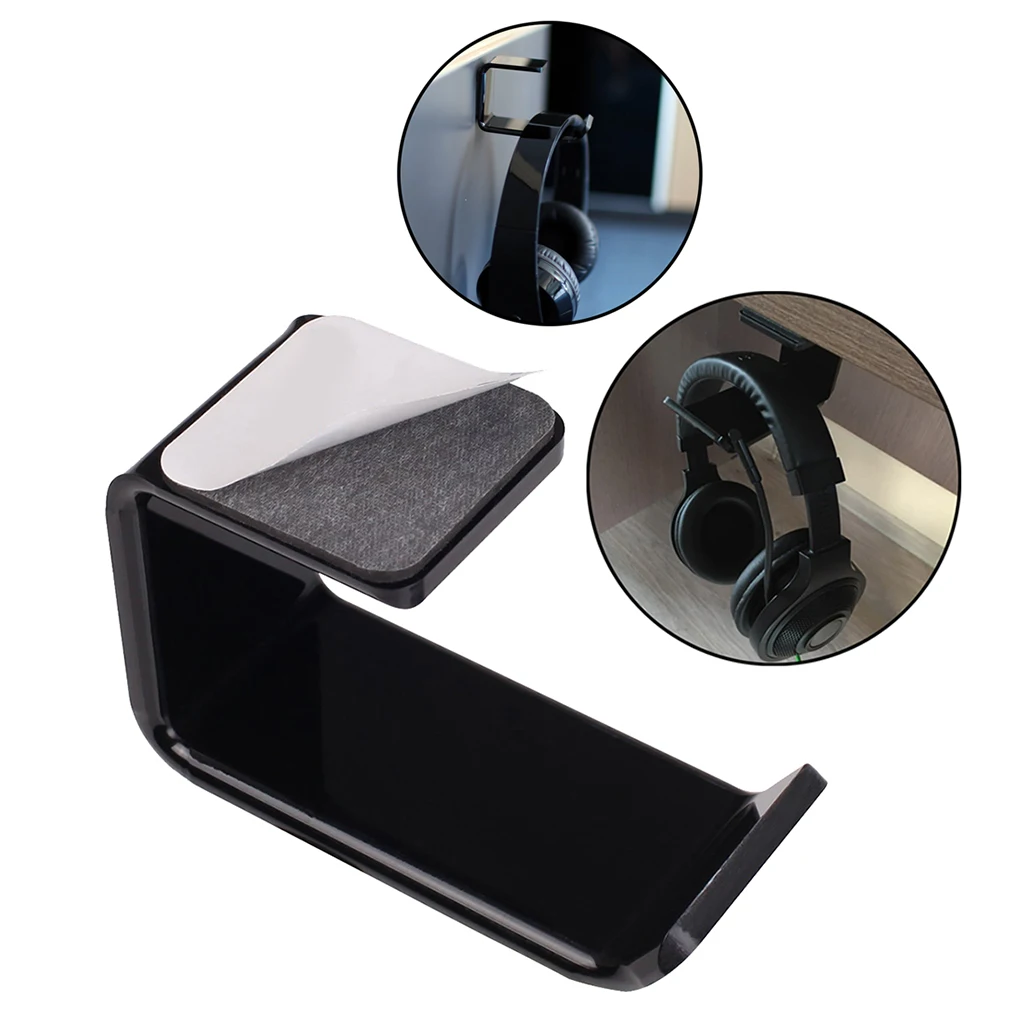 Headphone Headset Stand Hanger Wall Mount, No Drilling Required, Universal Headphone Holder Hook, Save Desktop Space