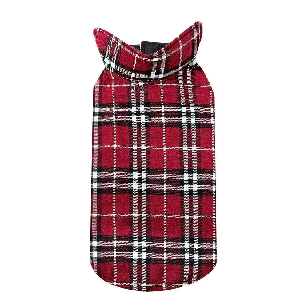 Cozy Dog Vest,Waterproof Reversible British Style Plaid Pet Warm Coat S-3XL For Small Medium Large Dog Clothes Winter Puppy