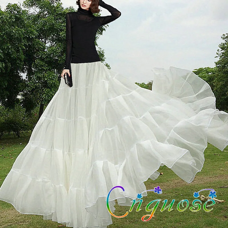 2019 Zomer Grote Plus Size 6XL Mode boho Black Chiffon Maxi Geplooide Rokken Womens Casual Gypsy Bohemen BOHO Dance vrouwelijke rok 2019 Zomer Grote Plus Size 6XL Mode boho Black Chiffon Maxi Geplooide Rokken Womens Casual Gypsy Bohemen BOHO Dance vrouwelijke rok