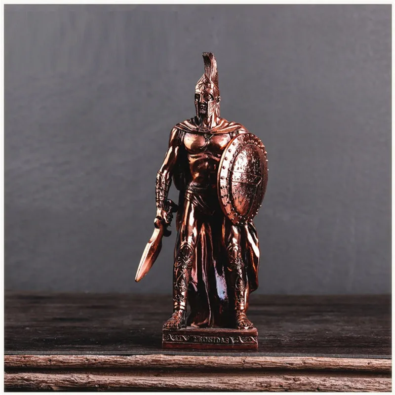 6x5x19cm Greek Mythology Figure Art Sculpture Fortune Goddess Poseidon Zeus David Sparta Figurine Resin Crafts Decorations For Home R3734 - Цвет: 6x5x19cm