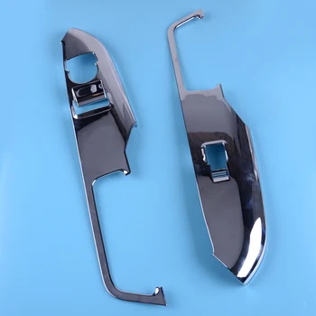 

DWCX Car Chrome ABS Window Lift Switch Panel Cover Trim 42x7.2cm Fit for Ford Mustang 2015 2016 2017 2018 2019