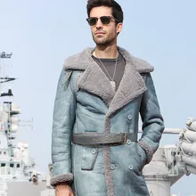 Genuine Leather Jacket Men Sheep Shearing Winter Coat Men Real Fur Coat Natural Wool Jacket for Mens Clothing Casaco 816 YY816