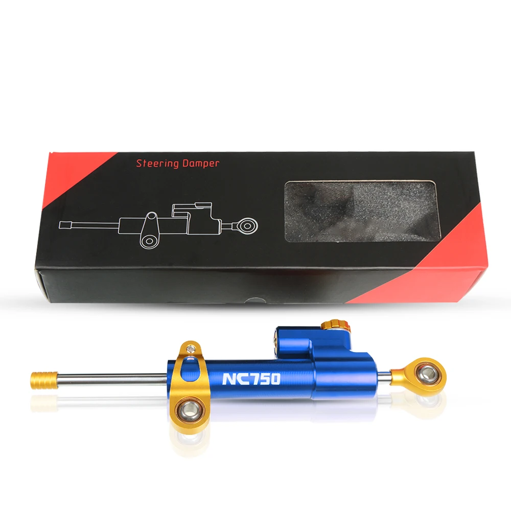 Gold-Blue Для HONDA NC750 NC750S NC750X NC 750 S/X Универсальный алюминиевый мотоциклетный демпфер руля стабилизация контроль безопасности - Цвет: Gold-Blue