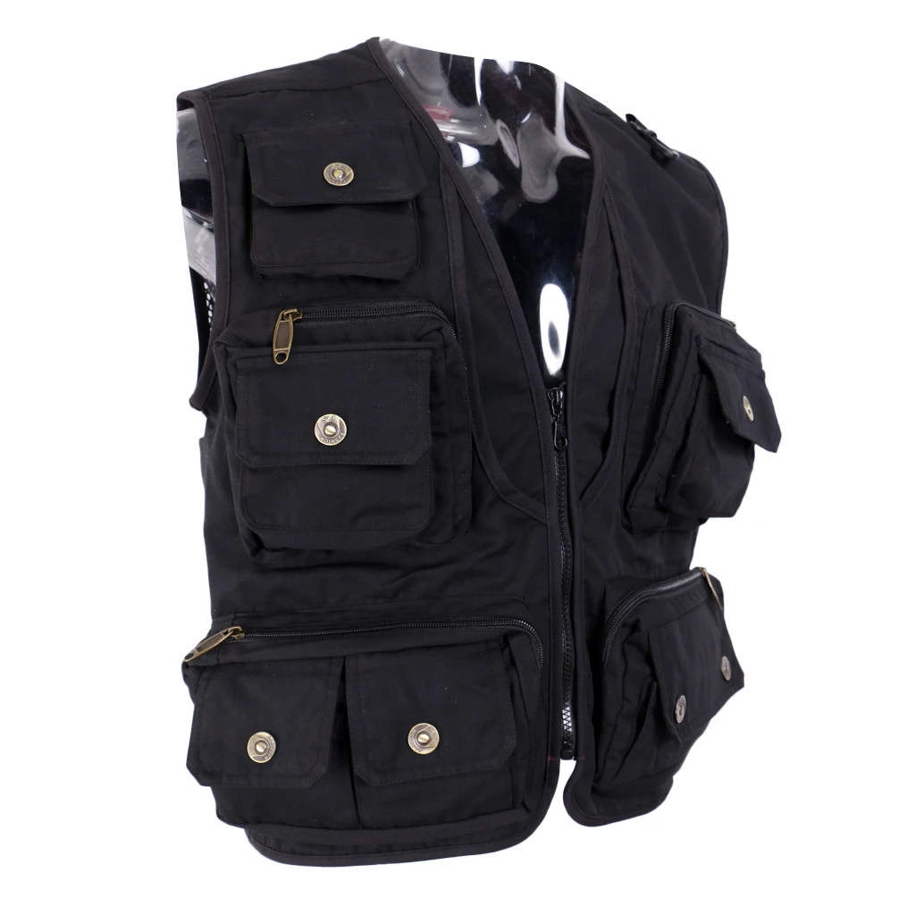 

Mesh Fly Fishing Vest Hunting Jacket Outdoor Vest Multi Pocket Waistcoat Work Utility Vest Perfect for hiking, photography