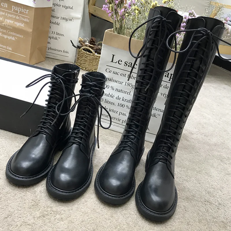 

2019 over knee boots womens shoes Leather boots women luxury boots winter high quality women shoes zip size 35-40